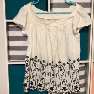 Floral Scoop Neck Blouse